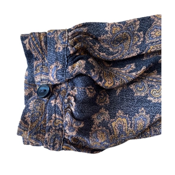 Women's Lucky Brand Paisley Print Boho Button Down Shirt. Size S - Picture 3 of 6